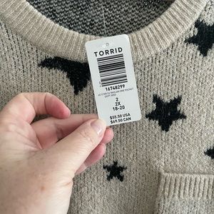 Short sleeve star sweater